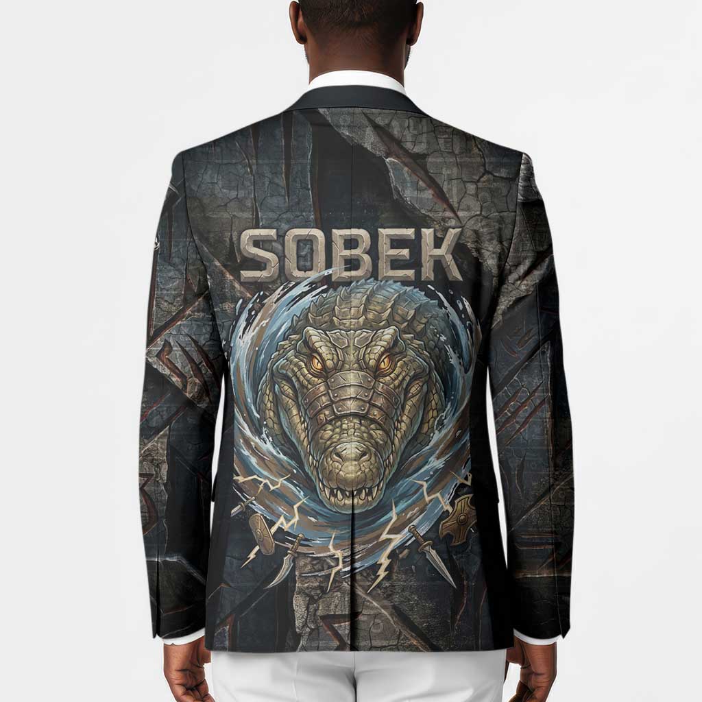 Sobek Egypt Blazer with Crocodile Head Water Symbolism Ancient Guardian
