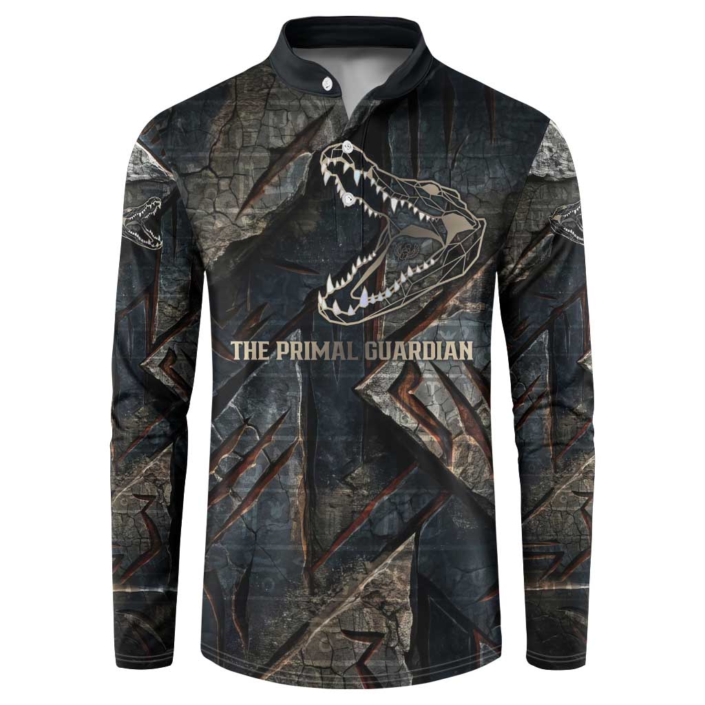 Sobek Egypt Button Sweatshirt with Crocodile Head Water Symbolism Ancient Guardian