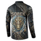 Sobek Egypt Button Sweatshirt with Crocodile Head Water Symbolism Ancient Guardian