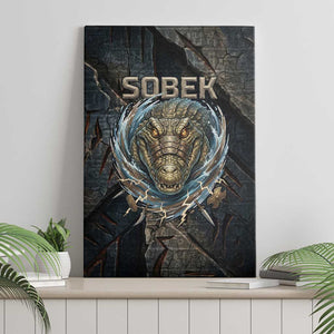 Sobek Egypt Canvas Wall Art with Crocodile Head Water Symbolism Ancient Guardian