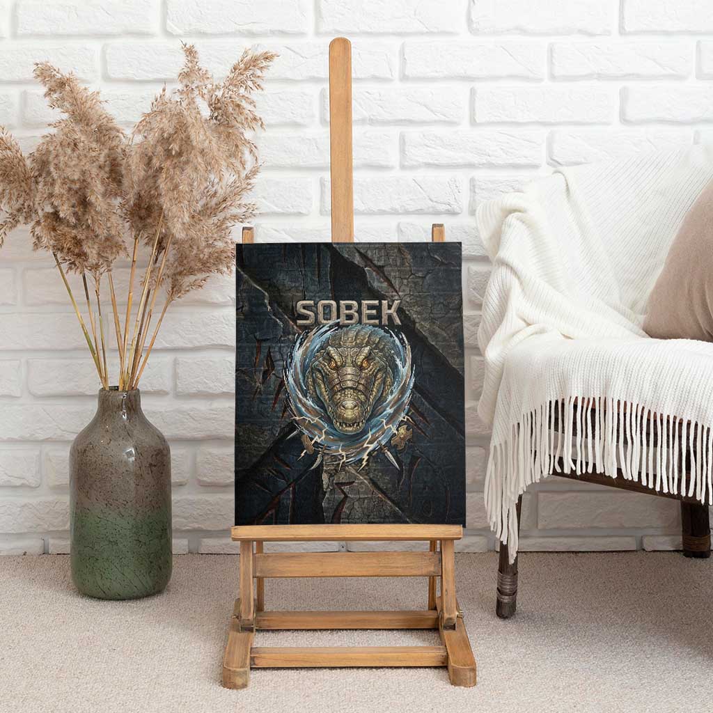 Sobek Egypt Canvas Wall Art with Crocodile Head Water Symbolism Ancient Guardian