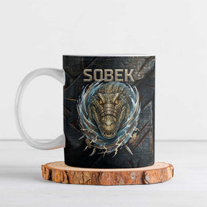 Sobek Egypt Ceramic Mug with Crocodile Head Water Symbolism Ancient Guardian