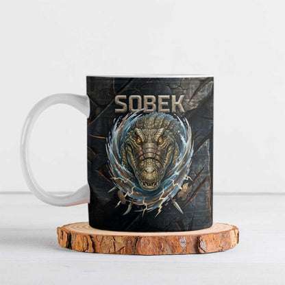 Sobek Egypt Ceramic Mug with Crocodile Head Water Symbolism Ancient Guardian
