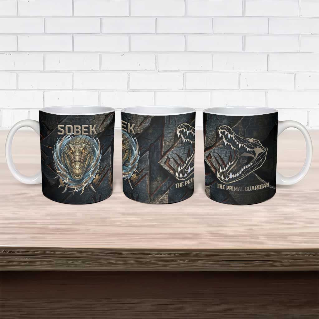 Sobek Egypt Ceramic Mug with Crocodile Head Water Symbolism Ancient Guardian