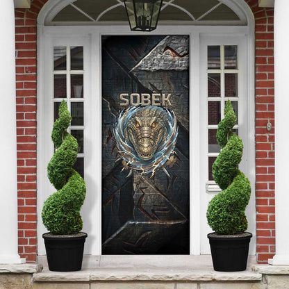 Sobek Egypt Door Cover with Crocodile Head Water Symbolism Ancient Guardian