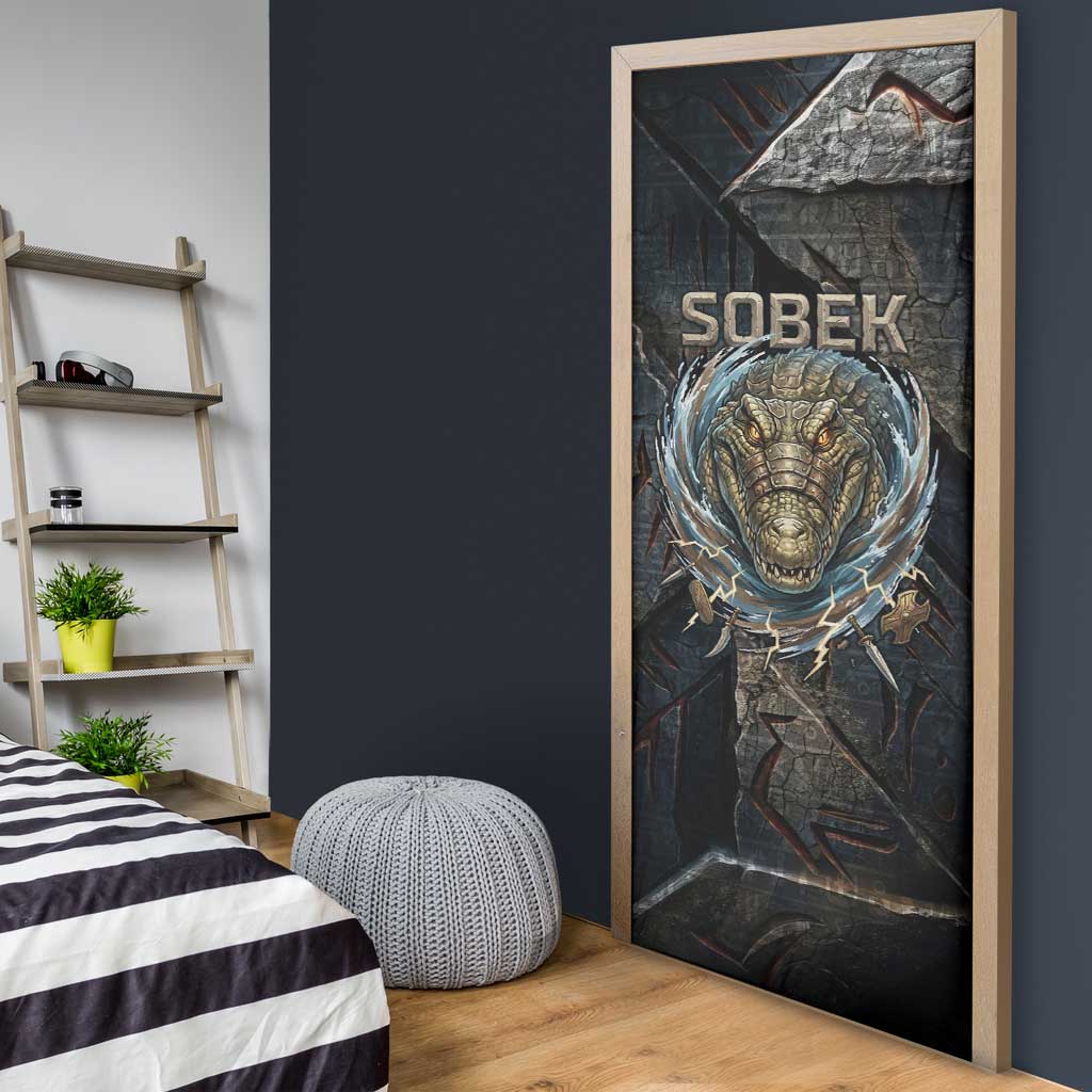 Sobek Egypt Door Cover with Crocodile Head Water Symbolism Ancient Guardian