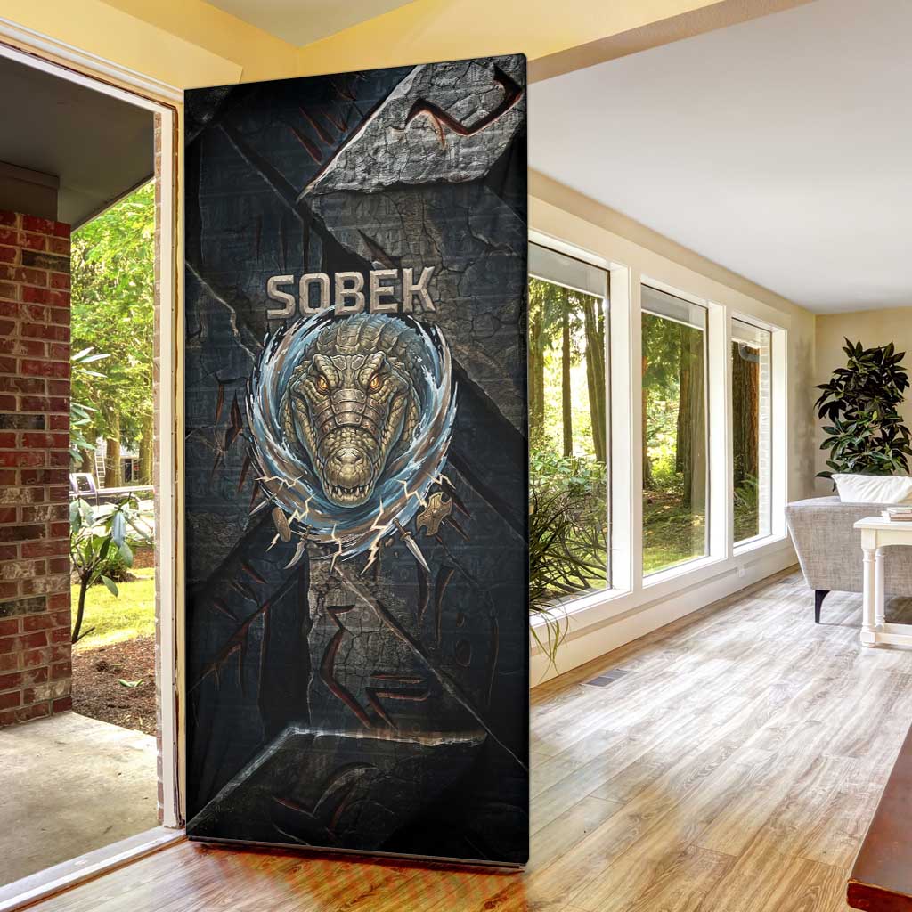 Sobek Egypt Door Cover with Crocodile Head Water Symbolism Ancient Guardian