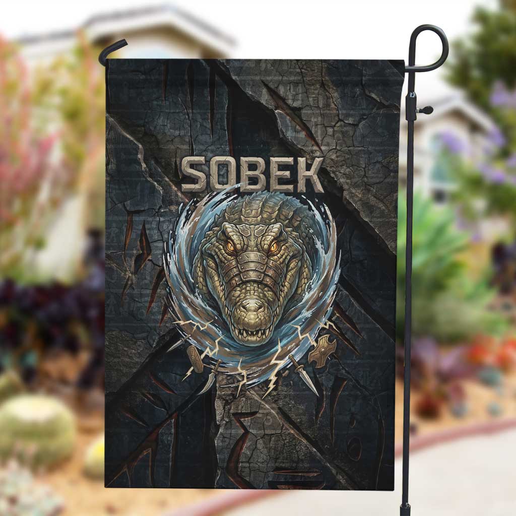 Sobek Egypt Garden Flag with Crocodile Head Water Symbolism Ancient Guardian