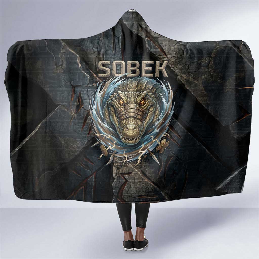 Sobek Egypt Hooded Blanket with Crocodile Head Water Symbolism Ancient Guardian