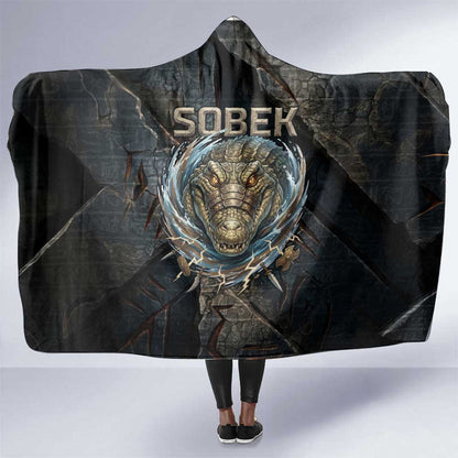 Sobek Egypt Hooded Blanket with Crocodile Head Water Symbolism Ancient Guardian