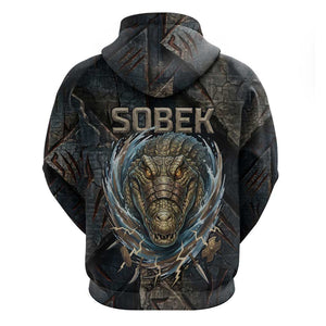 Sobek Egypt Hoodie with Crocodile Head Water Symbolism Ancient Guardian