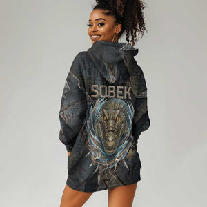 Sobek Egypt Hoodie Dress with Crocodile Head Water Symbolism Ancient Guardian
