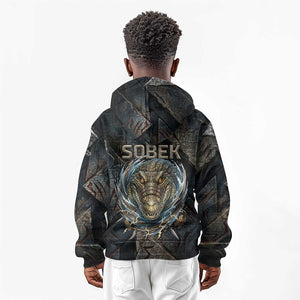 Sobek Egypt Kid Hoodie with Crocodile Head Water Symbolism Ancient Guardian