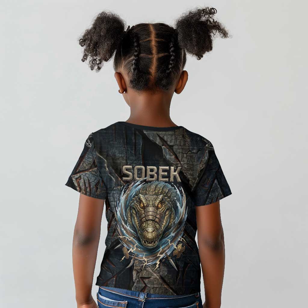 Sobek Egypt Kid T shirt with Crocodile Head Water Symbolism Ancient Guardian