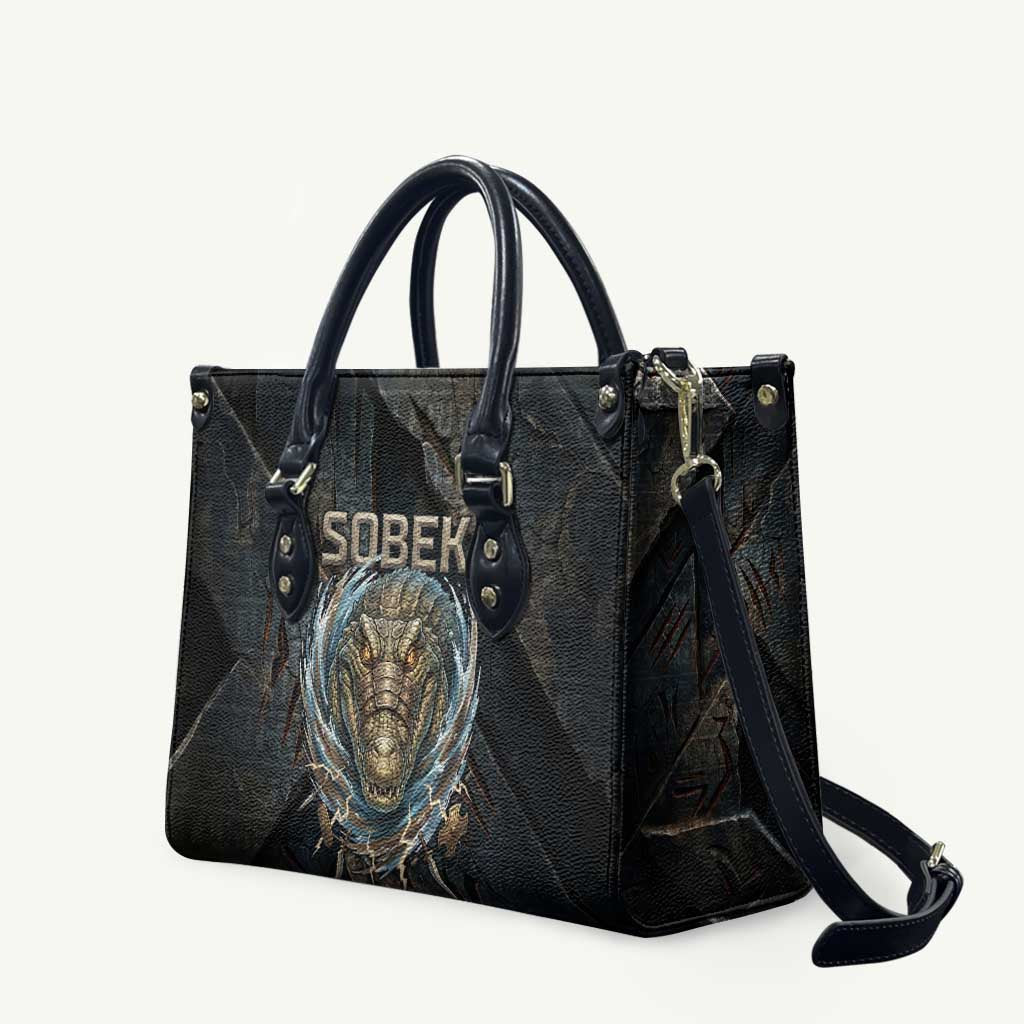 Sobek Egypt Leather Bag with Crocodile Head Water Symbolism Ancient Guardian