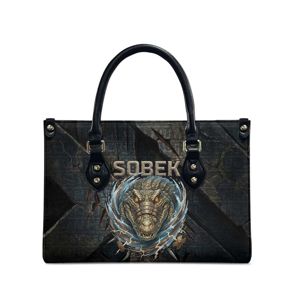 Sobek Egypt Leather Bag with Crocodile Head Water Symbolism Ancient Guardian