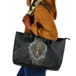 Sobek Egypt Leather Tote Bag with Crocodile Head Water Symbolism Ancient Guardian