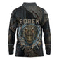 Sobek Egypt Long Sleeve Polo Shirt with Crocodile Head Water Symbolism Ancient Guardian