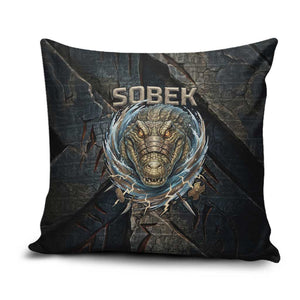 Sobek Egypt Pillow Cover with Crocodile Head Water Symbolism Ancient Guardian