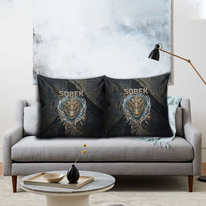 Sobek Egypt Pillow Cover with Crocodile Head Water Symbolism Ancient Guardian