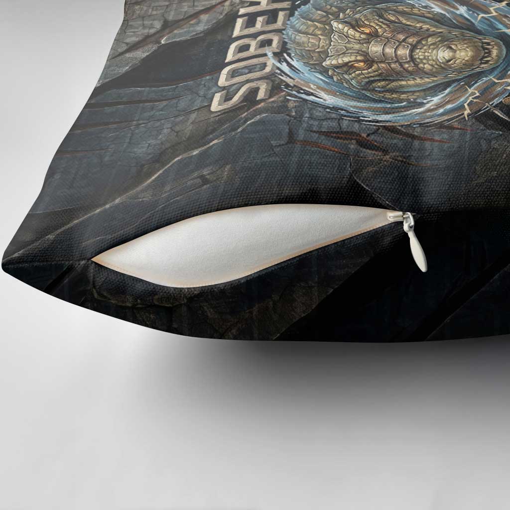 Sobek Egypt Pillow Cover with Crocodile Head Water Symbolism Ancient Guardian