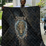 Sobek Egypt Quilt with Crocodile Head Water Symbolism Ancient Guardian