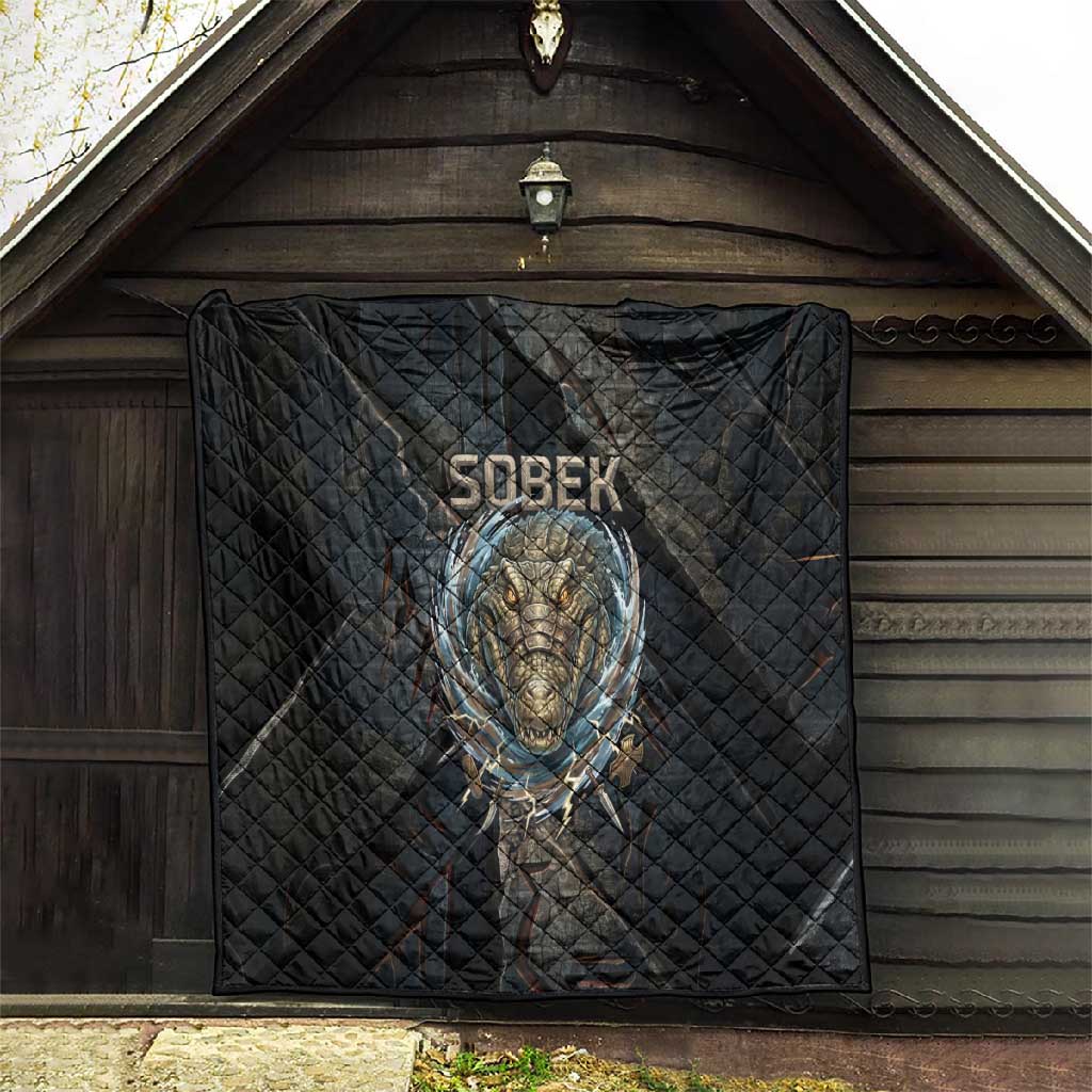 Sobek Egypt Quilt with Crocodile Head Water Symbolism Ancient Guardian