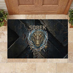 Sobek Egypt Rubber Doormat with Crocodile Head Water Symbolism Ancient Guardian