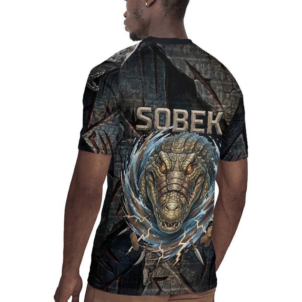 Sobek Egypt Rugby Jersey with Crocodile Head Water Symbolism Ancient Guardian