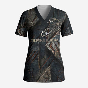 Sobek Egypt Scrub Top with Crocodile Head Water Symbolism Ancient Guardian