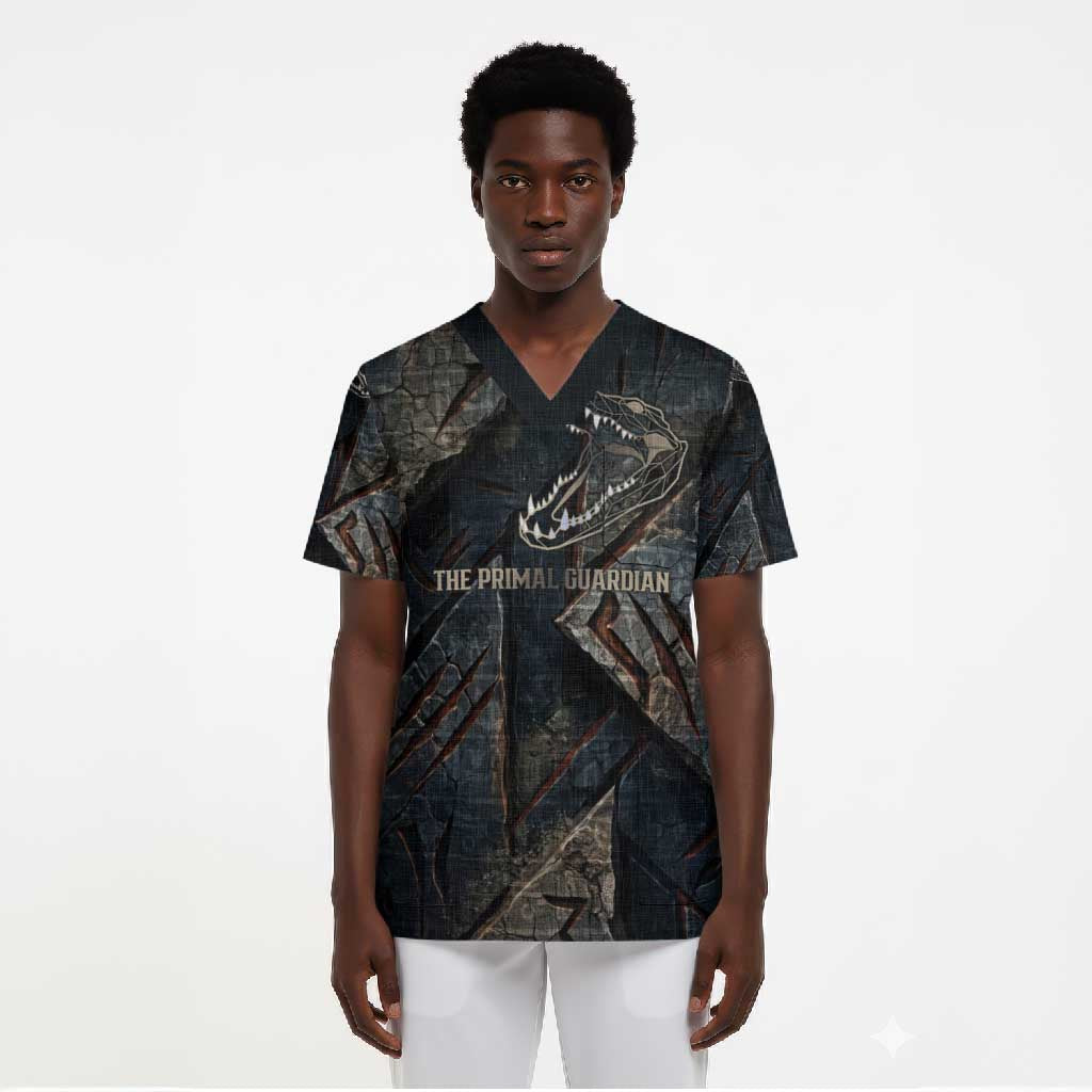Sobek Egypt Scrub Top with Crocodile Head Water Symbolism Ancient Guardian