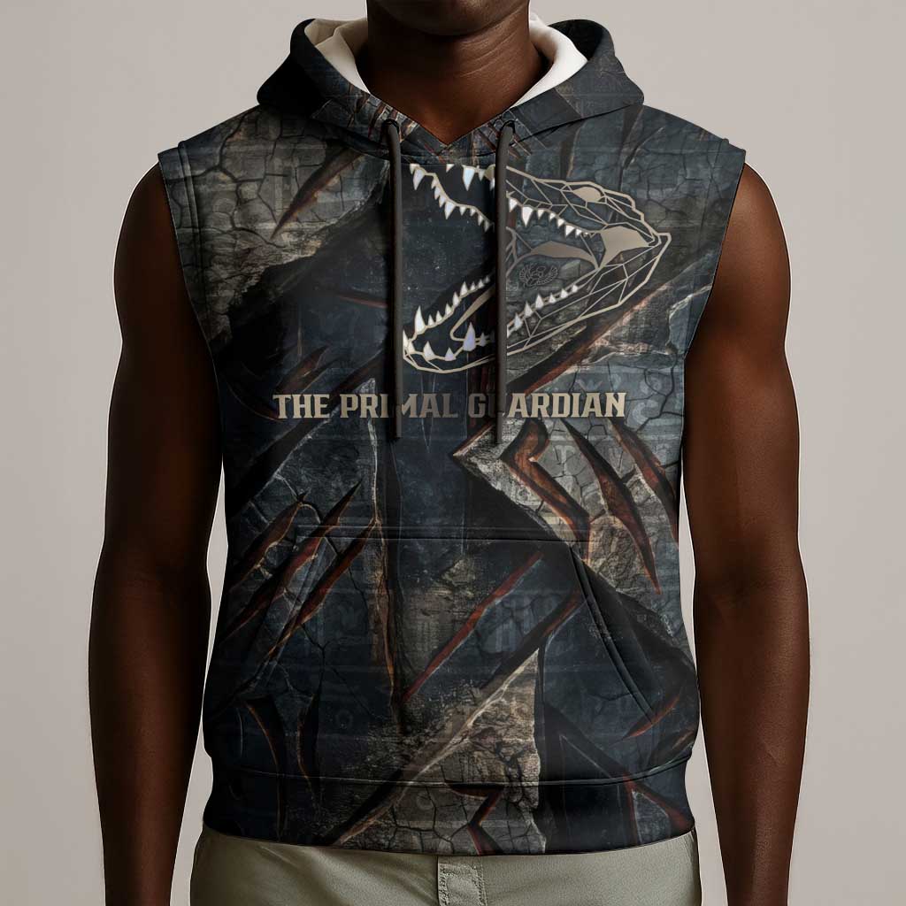 Sobek Egypt Sleeveless Hoodie with Crocodile Head Water Symbolism Ancient Guardian