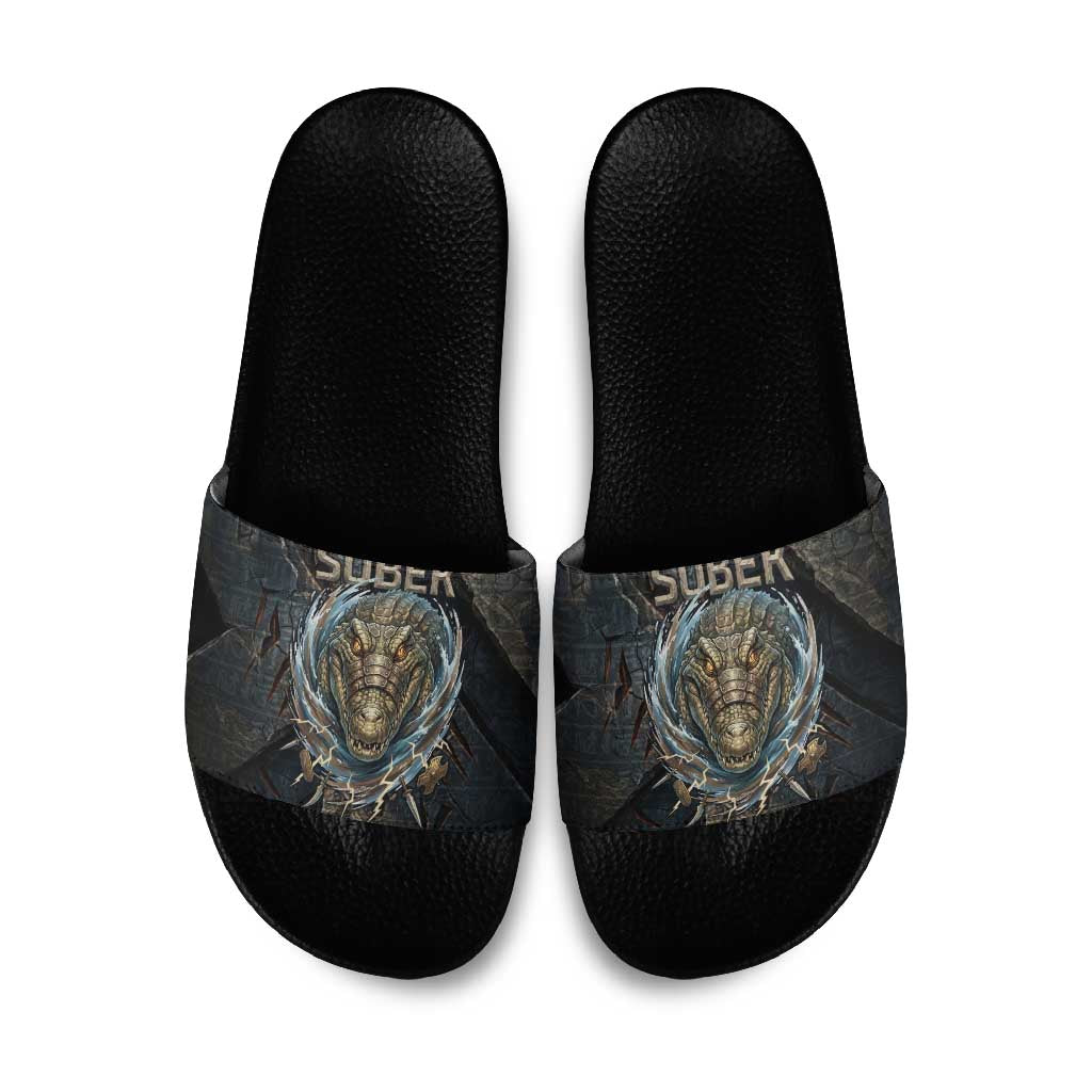 Sobek Egypt Slide Sandals with Crocodile Head Water Symbolism Ancient Guardian
