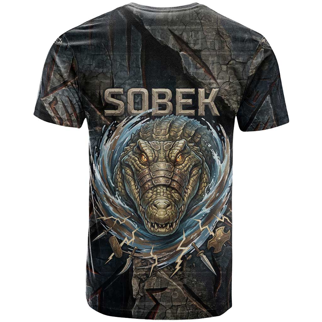 Sobek Egypt T shirt with Crocodile Head Water Symbolism Ancient Guardian