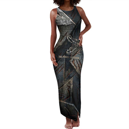 Sobek Egypt Tank Maxi Dress with Crocodile Head Water Symbolism Ancient Guardian