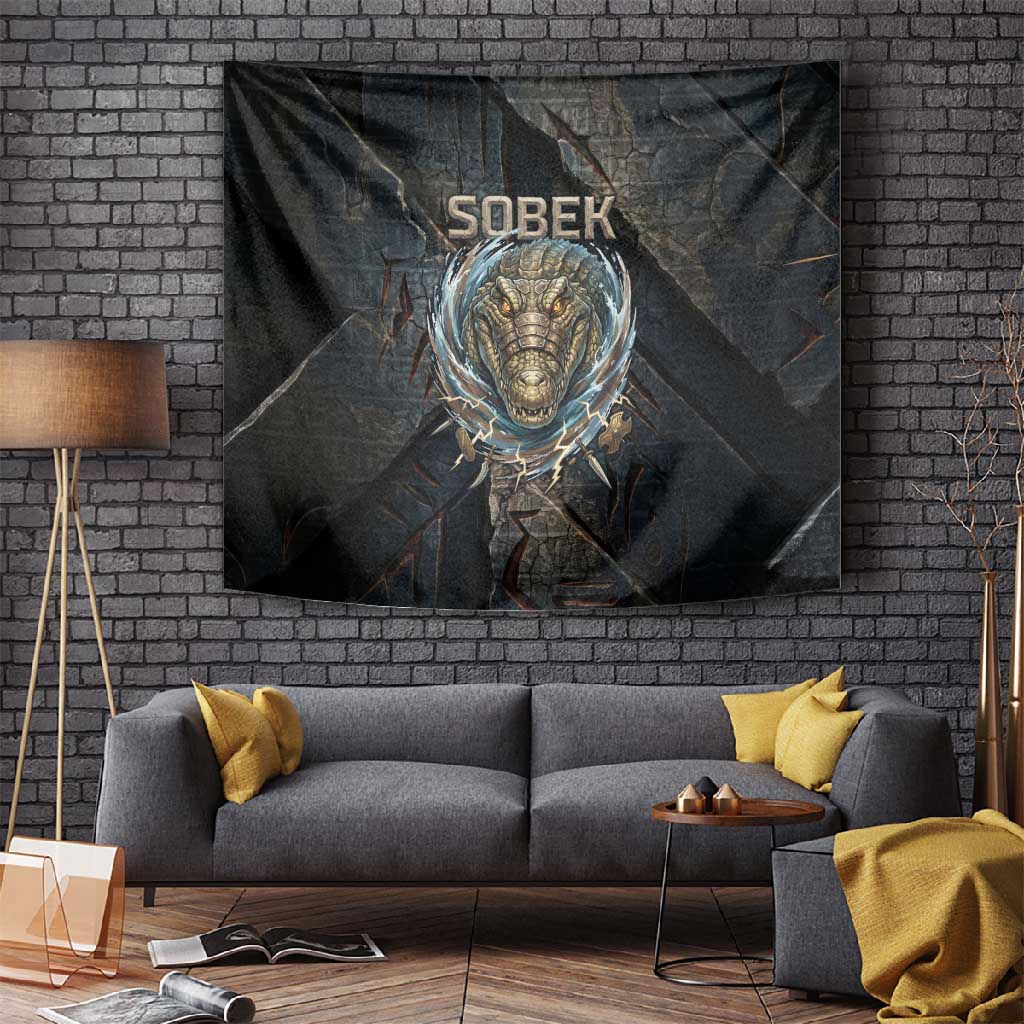 Sobek Egypt Tapestry with Crocodile Head Water Symbolism Ancient Guardian