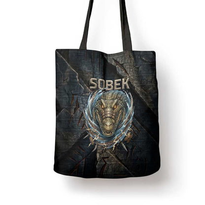 Sobek Egypt Tote Bag with Crocodile Head Water Symbolism Ancient Guardian