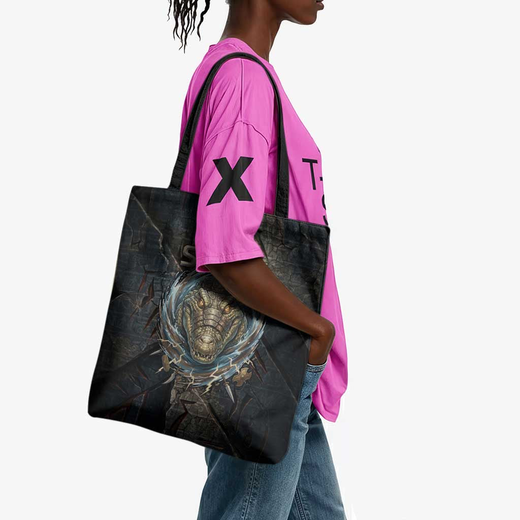 Sobek Egypt Tote Bag with Crocodile Head Water Symbolism Ancient Guardian