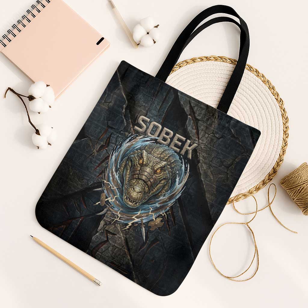 Sobek Egypt Tote Bag with Crocodile Head Water Symbolism Ancient Guardian