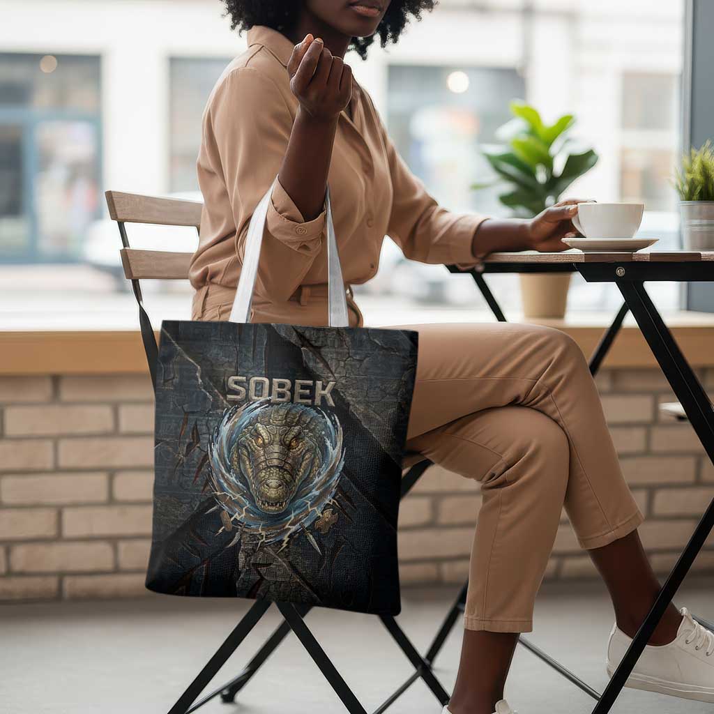 Sobek Egypt Tote Bag with Crocodile Head Water Symbolism Ancient Guardian