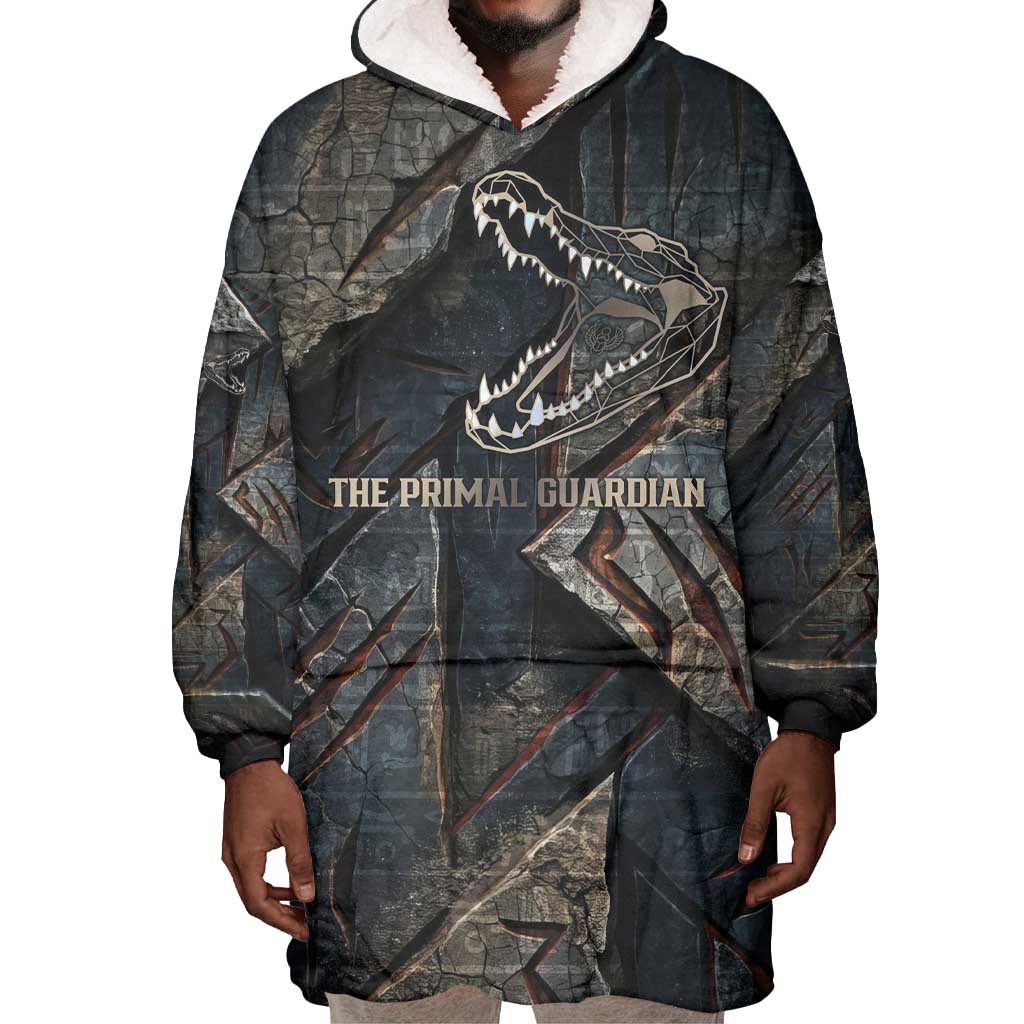 Sobek Egypt Wearable Blanket Hoodie with Crocodile Head Water Symbolism Ancient Guardian