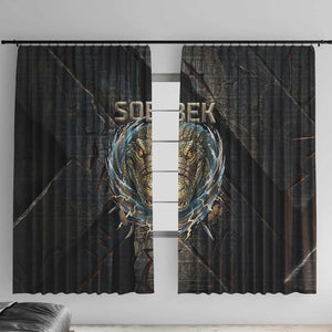Sobek Egypt Window Curtain with Crocodile Head Water Symbolism Ancient Guardian