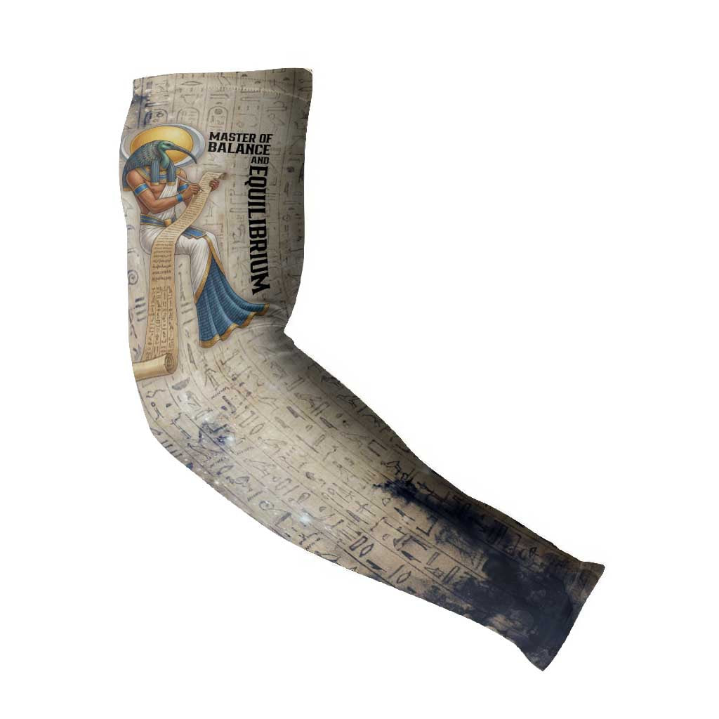 Thoth Arm Sleeves Ibis Head and Ancient Scroll Egyptian Wisdom