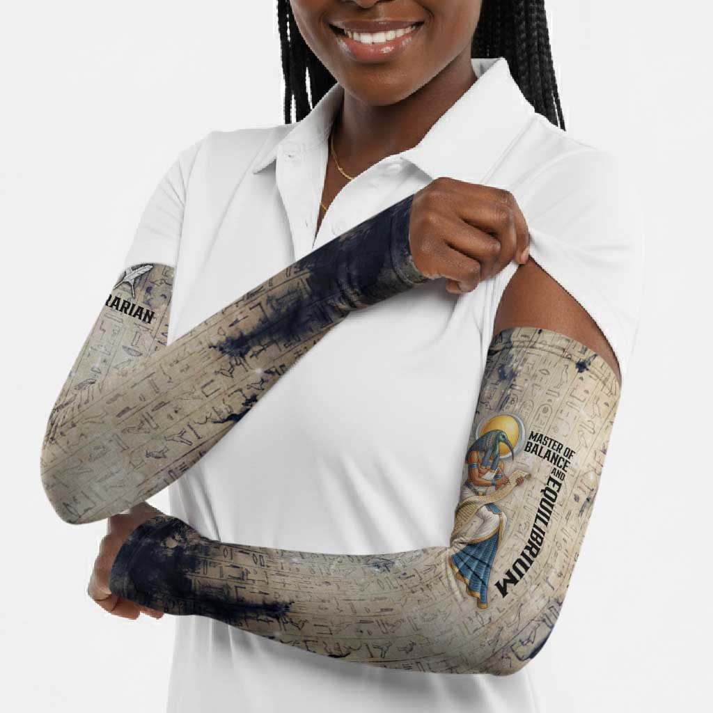 Thoth Arm Sleeves Ibis Head and Ancient Scroll Egyptian Wisdom