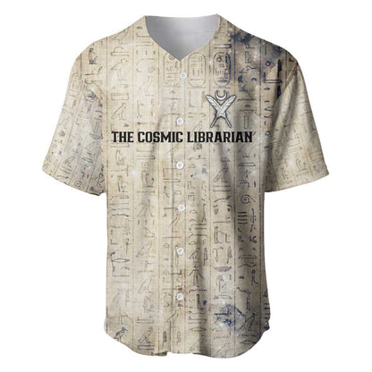 Thoth Baseball Jersey Ibis Head and Ancient Scroll Egyptian Wisdom