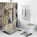 Thoth Bathroom Set Ibis Head and Ancient Scroll Egyptian Wisdom