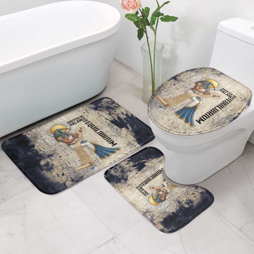 Thoth Bathroom Set Ibis Head and Ancient Scroll Egyptian Wisdom