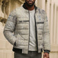 Thoth Bomber Puffer Jacket Ibis Head and Ancient Scroll Egyptian Wisdom