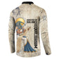 Thoth Button Sweatshirt Ibis Head and Ancient Scroll Egyptian Wisdom