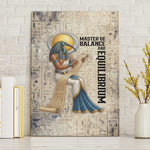 Thoth Canvas Wall Art Ibis Head and Ancient Scroll Egyptian Wisdom